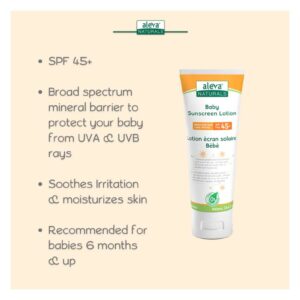 Aleva Naturals Baby Sunscreen SPF 45+ Lotion - 100ml