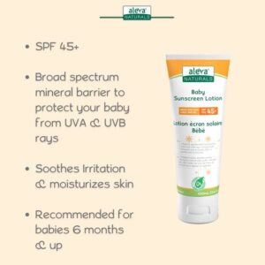 Aleva Naturals Baby Sunscreen SPF 45+ Lotion - 100ml
