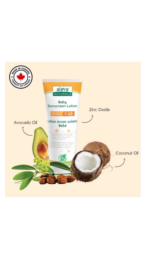 AlevaNaturalSunscreenLotion100ml2 Aleva Naturals Baby Sunscreen SPF 45+ Lotion - 100ml