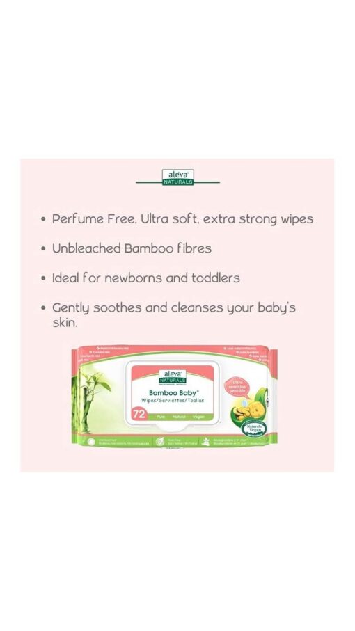AlevaNaturalwipes216.jpg2 Bamboo Baby Wipes Sensitive 2+1 Kit