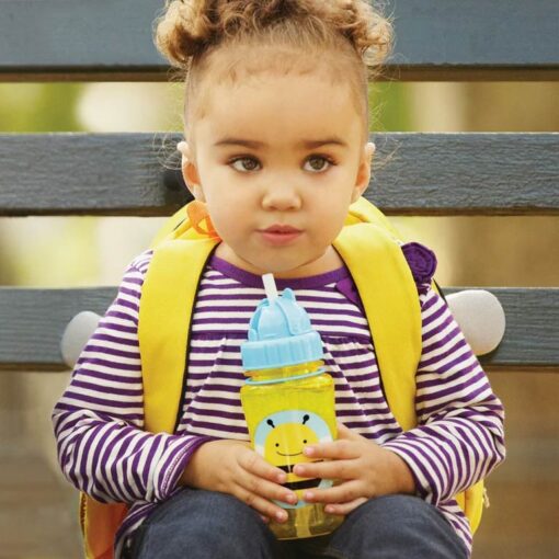 Skip-hop-Zoo-Straw-Bottle-Bee Skiphop Zoo Straw Bottle (12m+) 390ml - Bee