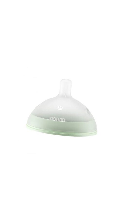 Borrn Silicone Teat Medium Flow (3m+) - Green
