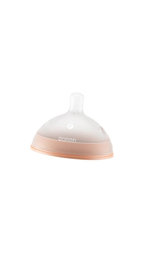Borrn Silicone Teat Fast Flow (6m+) - Orange