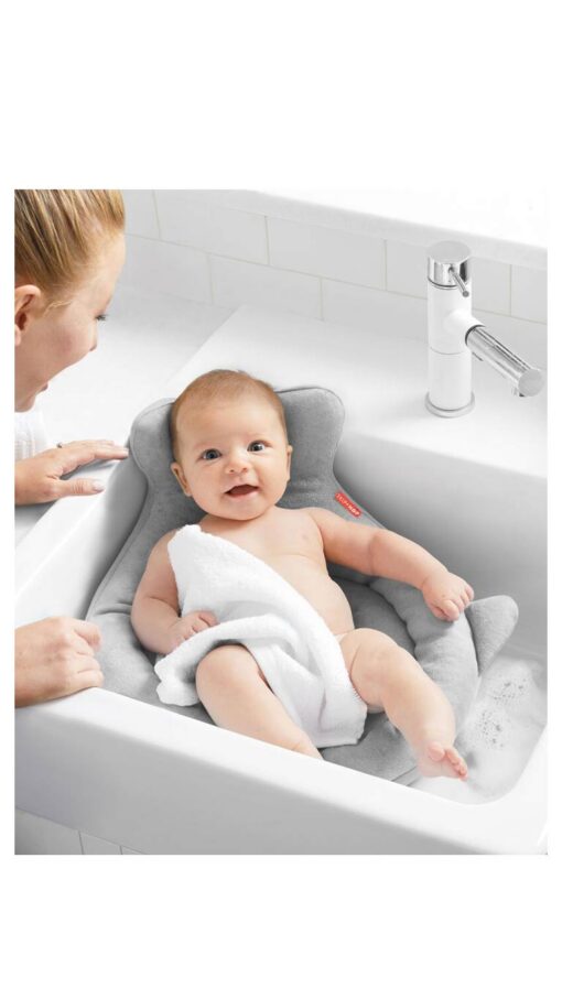 MobySoftspotSinkBatherGray2 Skiphop Moby Soft Spot Sink Bather - Gray
