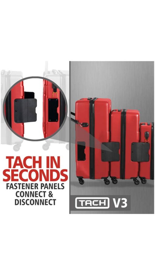 TachLugguage1 Tach Luggage V3 Connectable Luggage Set of 3 - Wine Red