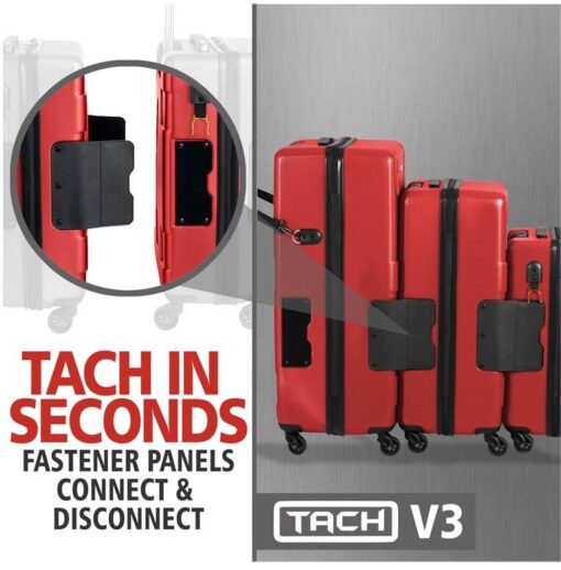 Tach Luggage V3 Connectable Luggage Set of 3 - Wine Red Tach Luggage V3 Connectable Luggage Set of 3 - Wine Red