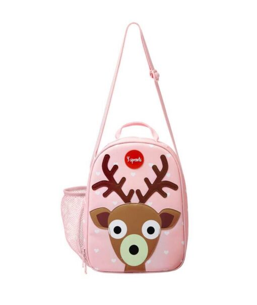 3 Sprouts Lunch Bag Deer - Brown & Pink 3 Sprouts Lunch Bag Deer - Brown & Pink