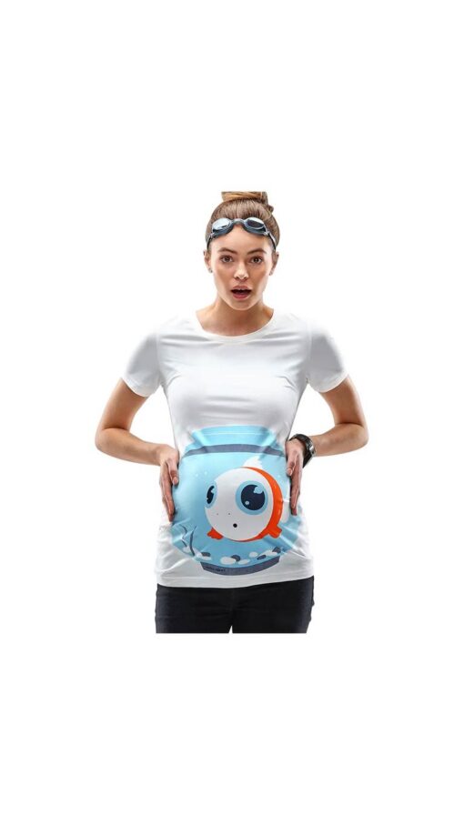 Mamagama-Maternity-T-Shirt-–-Fish-Bowl Mamagama Maternity T-Shirt - Fish Bowl