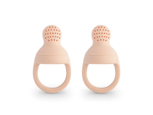 Mushie Silicone Fresh Food Feeder Blush - Pack of 2