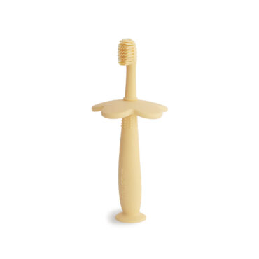Mushie Flower Training Toothbrush - Pale Daffodil
