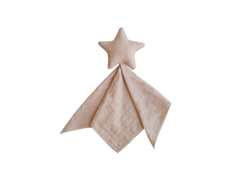 Mushie Lovey Blanket Star - Natural