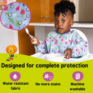 Tidy Tot Coverall Toddler Bib - Elephant & Trees