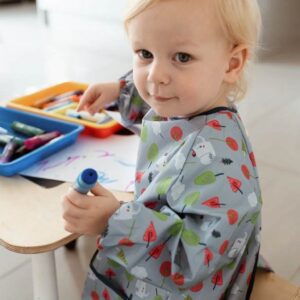 Tidy Tot Coverall Toddler Bib - Elephant & Trees