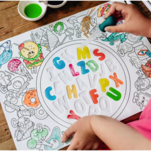Hey Doodle Reuseable Silicone Sensory Mat - Alphabets