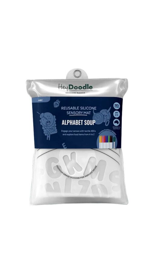 Hey Doodle Reuseable Silicone Sensory Mat - Alphabets