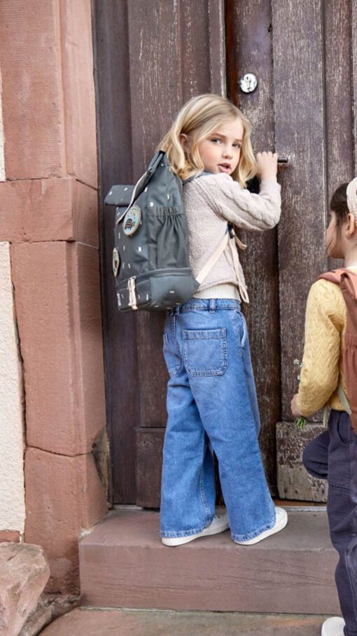 Lassig Mini Rolltop Backpack - Happy Prints Midnight Blue Lassig Mini Rolltop Backpack - Happy Prints Midnight Blue