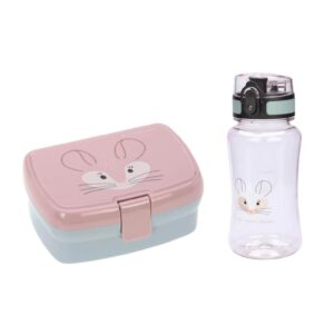 Lassig Lunch Set About Friends (Lunch Box & Drinking Bottle) - Chinchilla