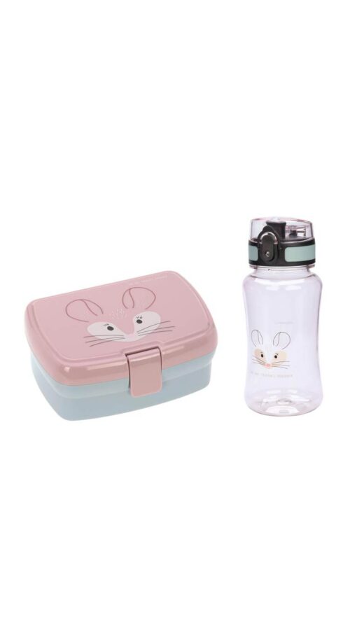 Lassig Lunch Set About Friends (Lunch Box & Drinking Bottle) - Chinchilla