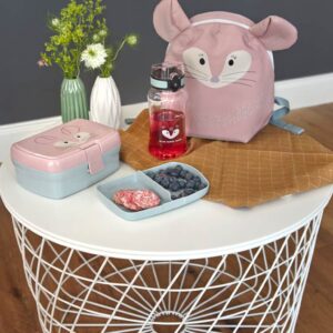 Lassig Lunch Set About Friends (Lunch Box & Drinking Bottle) - Chinchilla