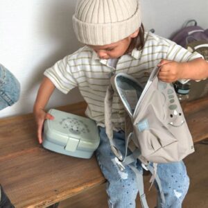 Lassig Lunch Set About Friends (Lunch Box & Drinking Bottle) - Dino Green
