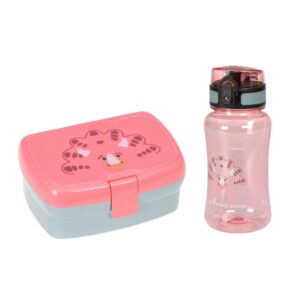 Lassig Lunch Set About Friends (Lunch Box & Drinking Bottle) - Dino Rose