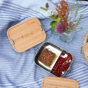 Lassig Lunchbox Stainless Steel Bamboo - Adventure