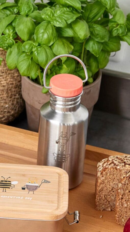 Lassig-Stainless-Steel-Bottle-Nature4 Lassig Stainless Steel Bottle (500ml) - Nature