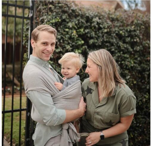 Mushie Baby Carrier Wrap - Gray Melange Mushie Baby Carrier Wrap - Gray Melange