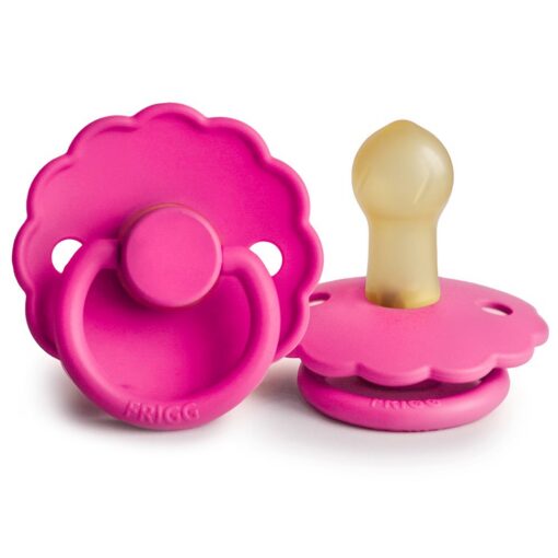 Fuchsia2 Frigg Daisy Latex Baby Pacifier Size 2 (6-18m) Fuchsia – 1 pcs