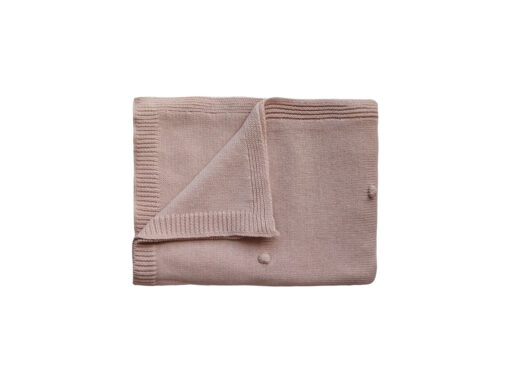 Mushie Knitted Baby Blanket Textured - Dots Blush Mushie Knitted Baby Blanket Textured - Dots Blush