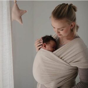 Mushie Baby Carrier Wrap - Beige Melange