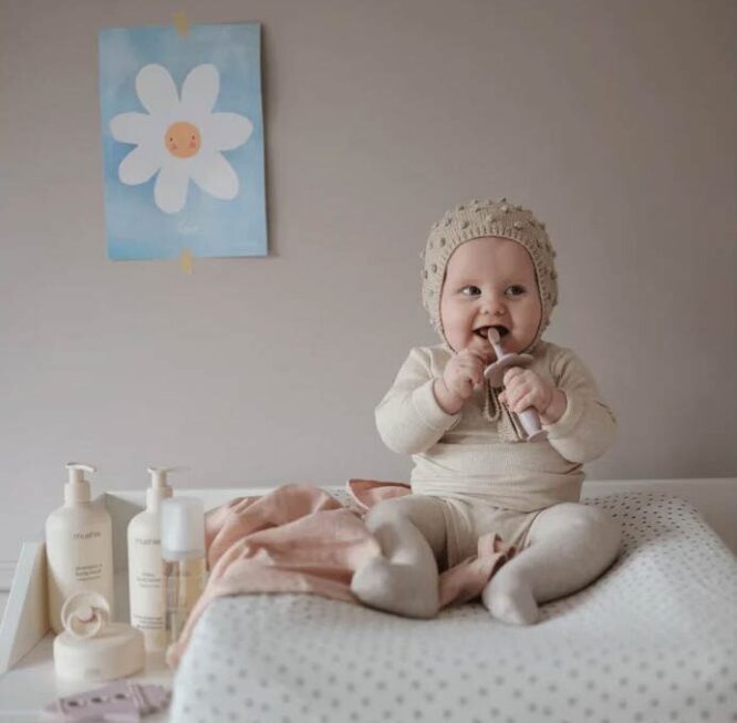 Mushie Flower Training Toothbrush - Soft Lilac