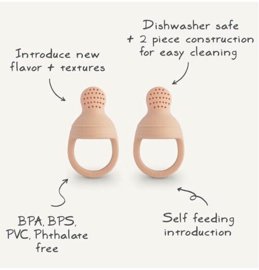 Mushie Silicone Fresh Food Feeder Soft Lilac (6m+) - Pack of 2 Mushie Silicone Fresh Food Feeder Soft Lilac (6m+) - Pack of 2