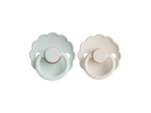 Frigg Daisy Latex Baby Pacifier Size 1 (0-6m) Seafoam/Cream - 2 pcs