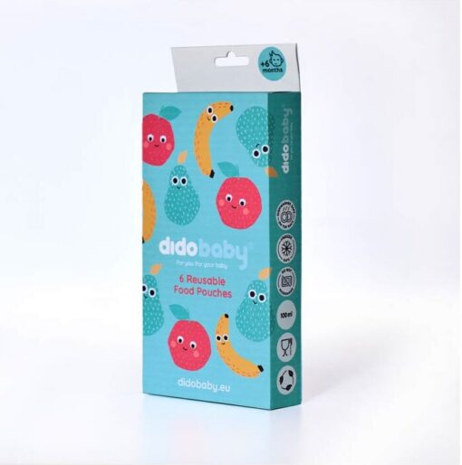 Didobaby Reusable Pouches (Pack of 6) Fruits - 100ml Didobaby Reusable Pouches (Pack of 6) Fruits - 100ml