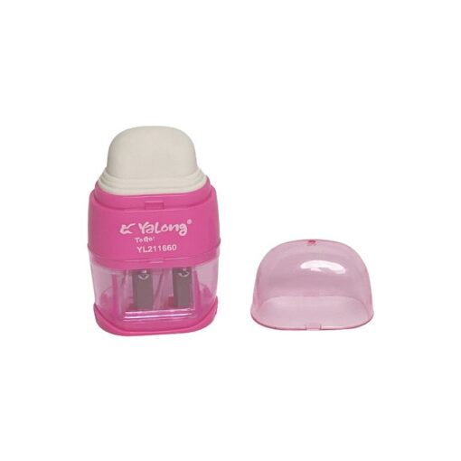 Eraser & Sharpener - Pink