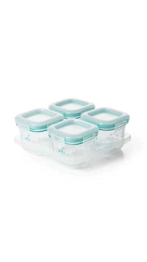 OXO TOT Glass Baby Blocks Freezer Storage Container (120ml) - Pack of 4 OXO TOT Glass Baby Blocks Freezer Storage Container (120ml) - Pack of 4