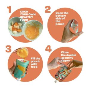 Didobaby Reusable Pouches (Pack of 6) Fruits (6m+)  - 100ml