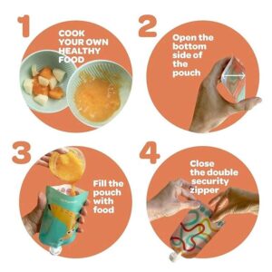 Didobaby Reusable Pouches (Pack of 6) Fruits (6m+) - 100ml