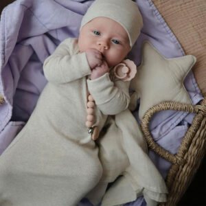 Mushie Lovey Blanket Star - Fog