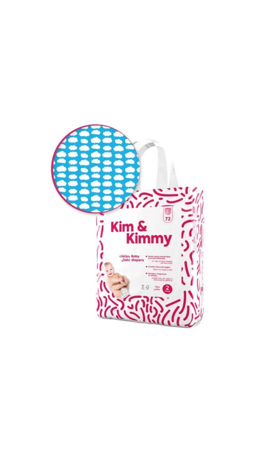 Kim & Kimmy Size 2 (4-8kg) - 72 Diapers