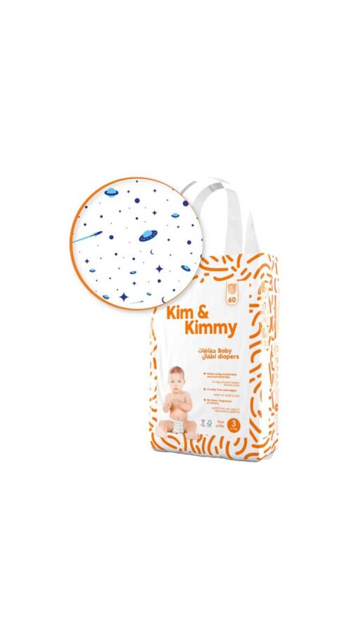 Kim & Kimmy Size 3 (6-11kg) - 60 Diapers