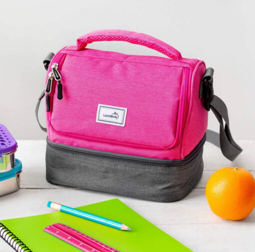 Lunchbots Duplex Insulated Lunch Bag - Pink Lunchbots Duplex Insulated Lunch Bag - Pink