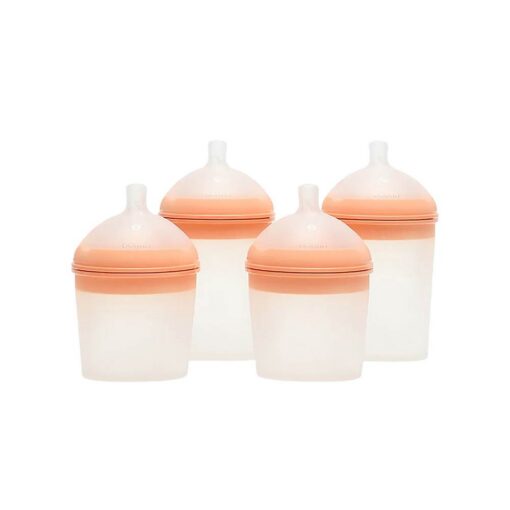 Borrn Silicone Baby Feeding Bottles Pack of 4 - Orange