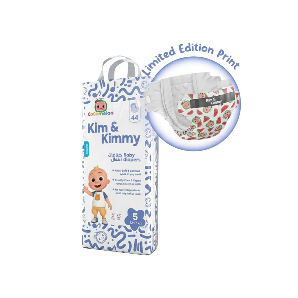 Kim & Kimmy Baby Diapers Size 5 (12-17kg) - 44 Diapers