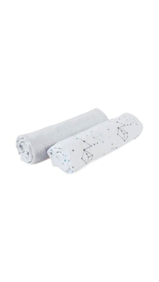 Chicco Muslin Swaddle 2 Pieces Set - Pois & Zodiac