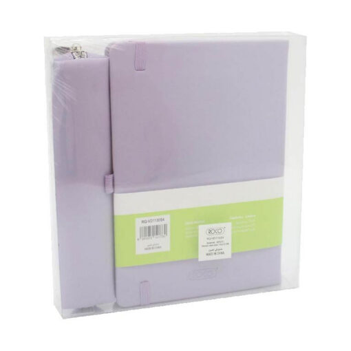 Roco Hard Cover Journal with Pencil Case - Purple Roco Hard Cover Journal with Pencil Case - Purple