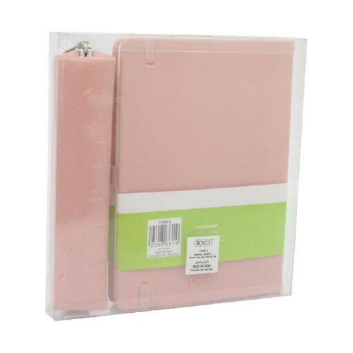 Roco-Hard-Cover-Journal-with-Case-Pink2 Roco Hard Cover Journal with Pencil Case - Pink