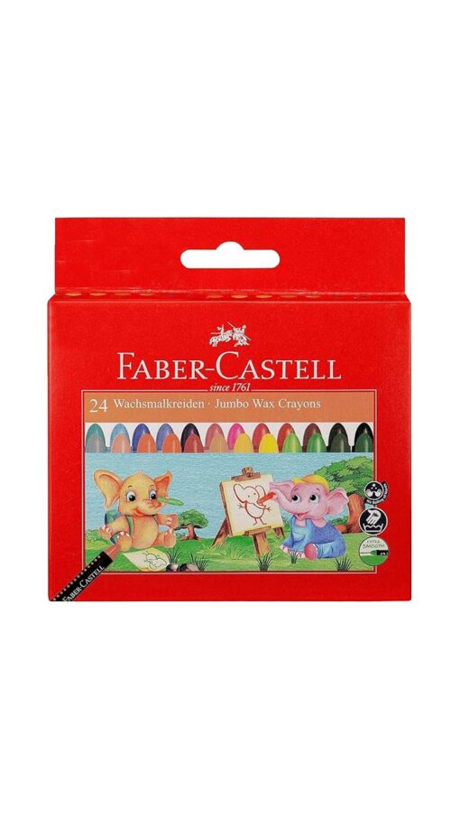 Faber-Castell Jumbo Wax Crayons 24 Crayons Faber-Castell Jumbo Wax Crayons 24 Crayons