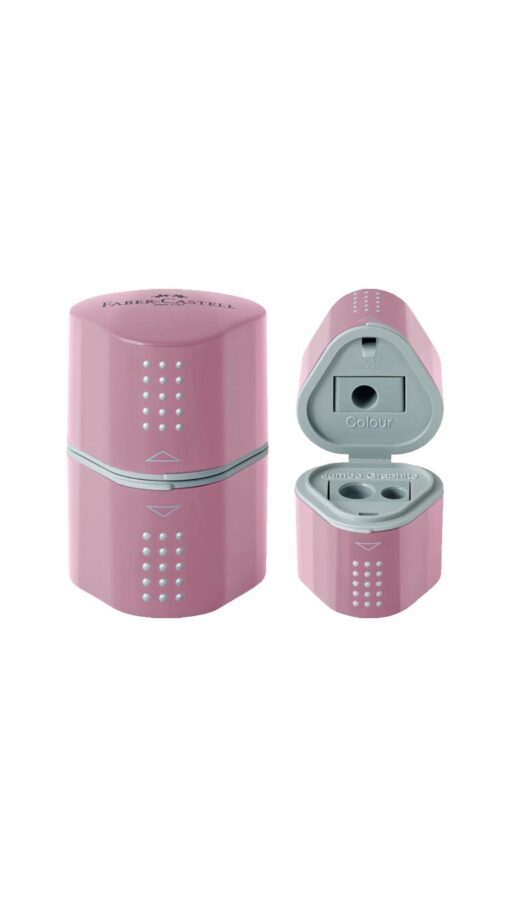 Faber-Castell-Sharpner-Pink Faber-Castell Trio Sharpener - Pink